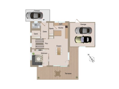 Erdgeschoss Einfamilienhaus Gro�karolinenfeld