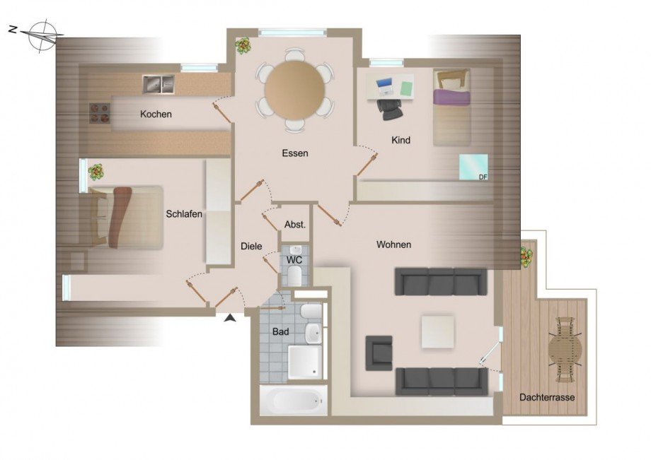 Grundriss Whg 7 Dachgeschosswohnung Bad Aibling