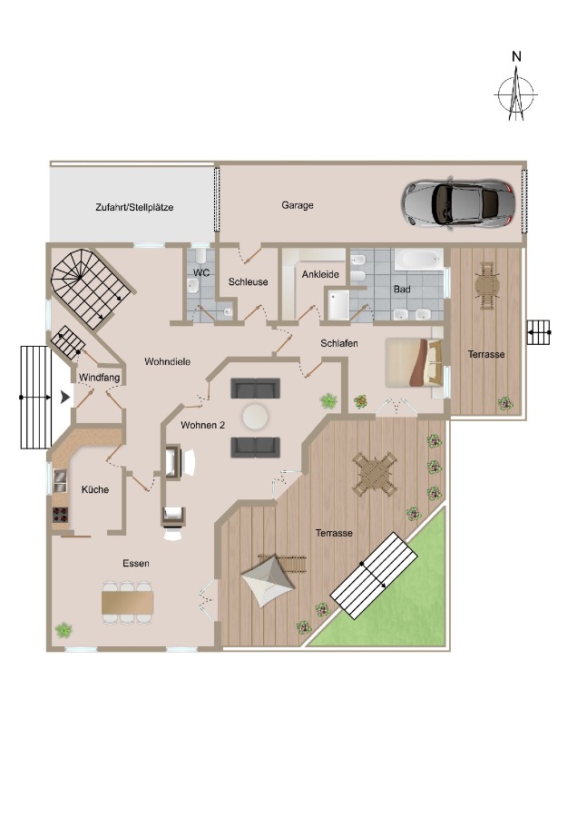 Erdgeschoss Villa Rosenheim