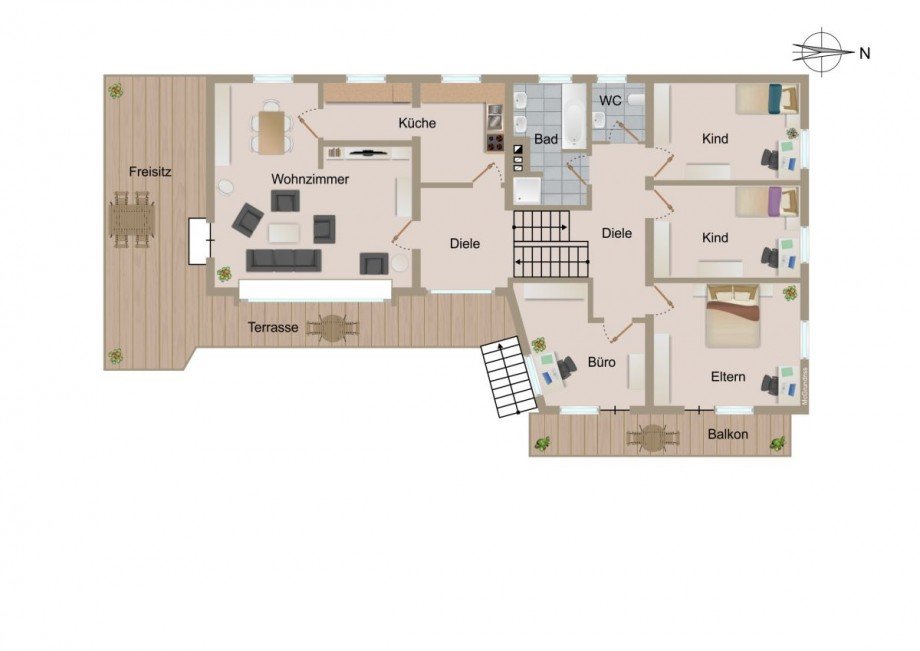 Grundriss OG Einfamilienhaus Kiefersfelden
