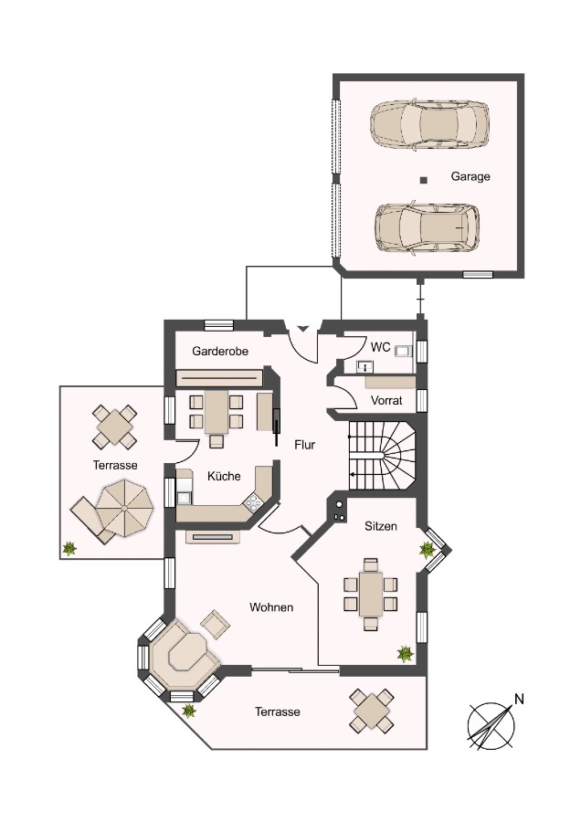 Erdgeschoss Einfamilienhaus Samerberg